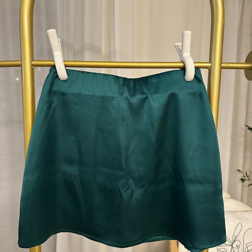 High Waist Satin Skirt